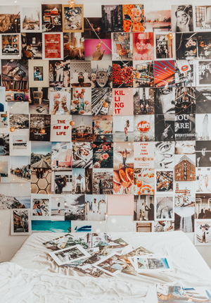 60 PCS Vintage Aesthetic Photo Collage Kit Grunge Room Decor 